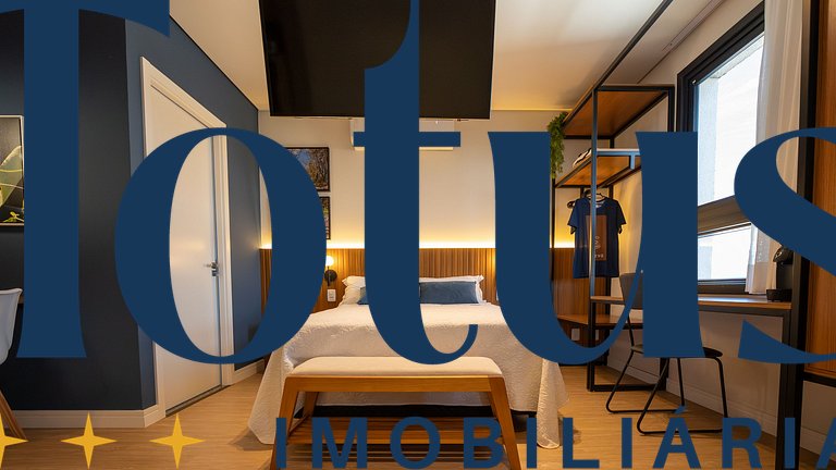 Studio moderno no Elleva com coworking e rooftop