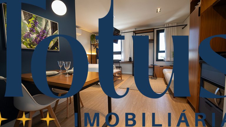 Studio moderno no Elleva com coworking e rooftop